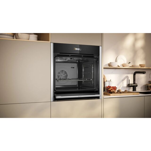 Neff B54CR31N0B Electronic, N70 Slide & Hide® Built In Electric Single Oven
