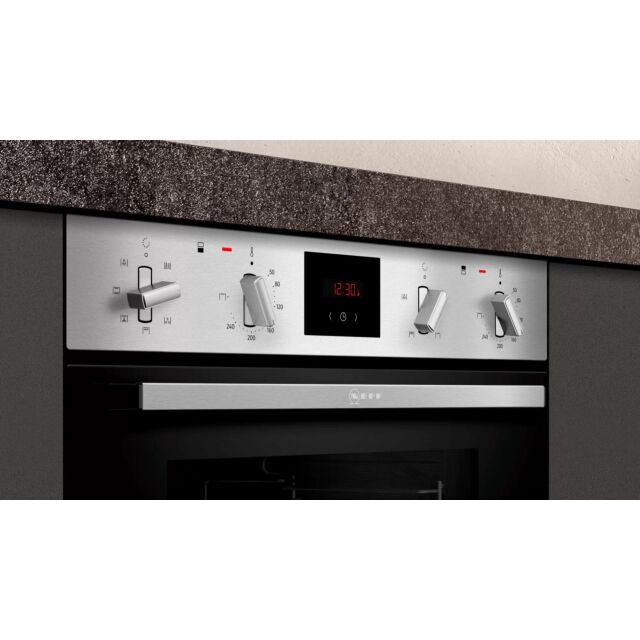Neff J1GCC0AN0B 59.4cm Built In Electric Double Oven - Stainless Steel