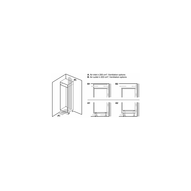 Neff KI1811SE0G 177x54 built in fridge 2 FreshSafe drawers LED Light 7 glass shelves sliding hinge