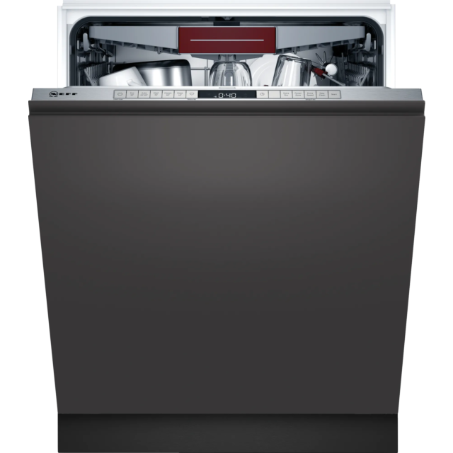 Neff S355HCX27G Built_In Full Size Dishwasher - Steel - 14 Place Settings