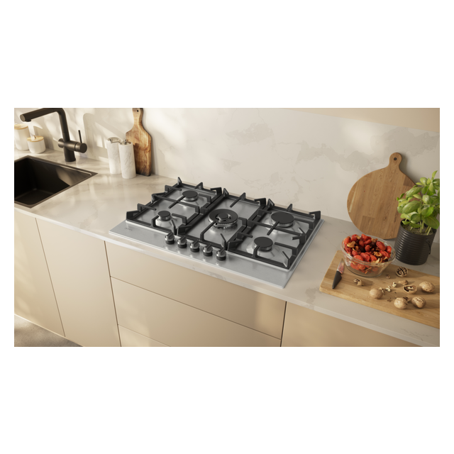 Neff T27CIQ8N0 75cm 5 burner 4.0kW Wok burner Optimised FlameSelect 3 Dishwasher suitable cast iron 
