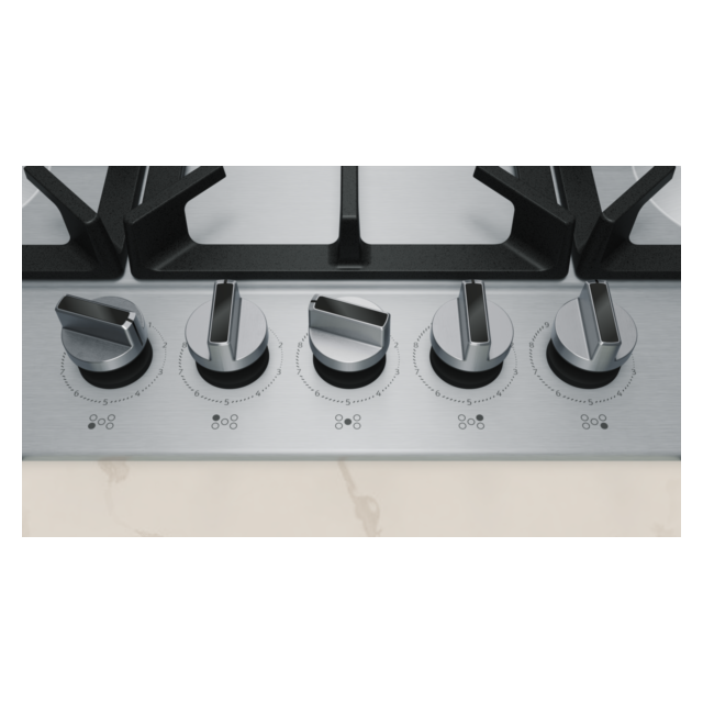 Neff T27CIQ8N0 75cm 5 burner 4.0kW Wok burner Optimised FlameSelect 3 Dishwasher suitable cast iron 