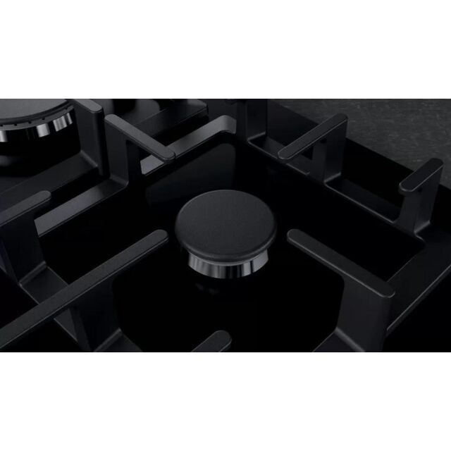 Neff T27CS59S0 75cm Black Tempered Glass, 5 burner, 4.0kW Wok burner, Cast Iron supports, FlameSelec