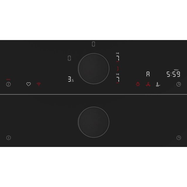 Neff T68FUV4L0 90Cm Flex Induction Hob, Bevel Front. 1 X Flex + 3 Zones, Anthracite Grey Twist Pad, 