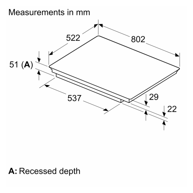 Neff T68NUV4A0 N 90 Induction Hob 80 Cm 