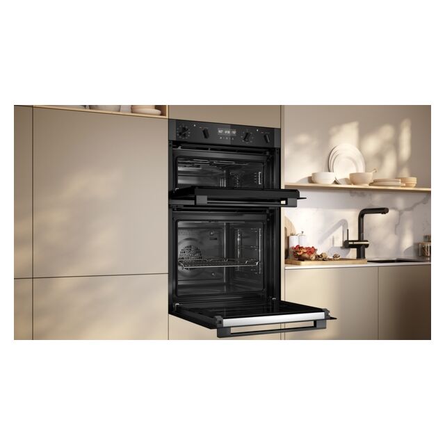Neff U2ACH7AG7B N50 Built-In Electric Double Oven,With Pyrolytic Cleaning