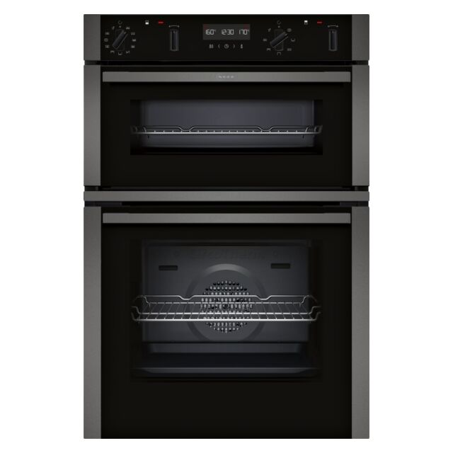 Neff U2ACH7AG7B N50 Built-In Electric Double Oven,With Pyrolytic Cleaning