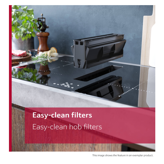Neff V58NHQ4L0 80cm Venting hob Twist Touch Control 2 x Combi Zone + Ventilation Favourite Button Ex