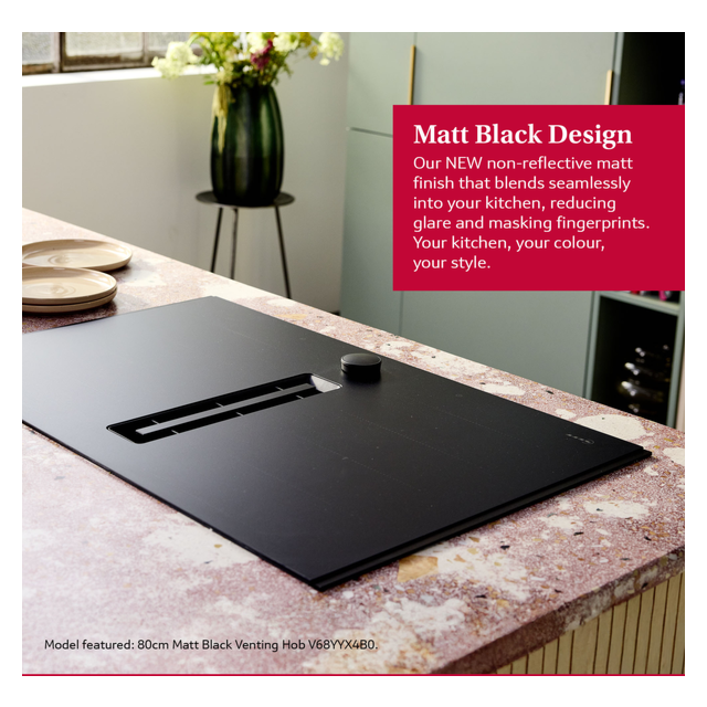 Neff V68YYX4B N 90 Induction Hob With Integrated Ventilation System 80 Cm