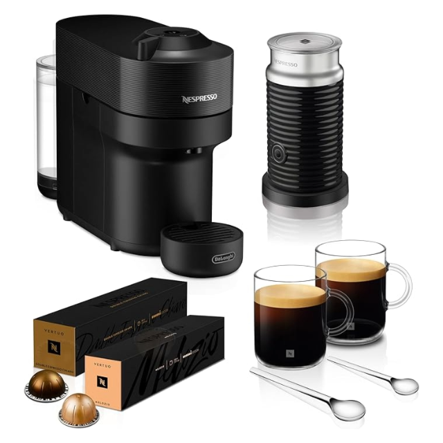 Nespresso ENV90.B Vertuo Pop Coffee Machine Bundle Pack