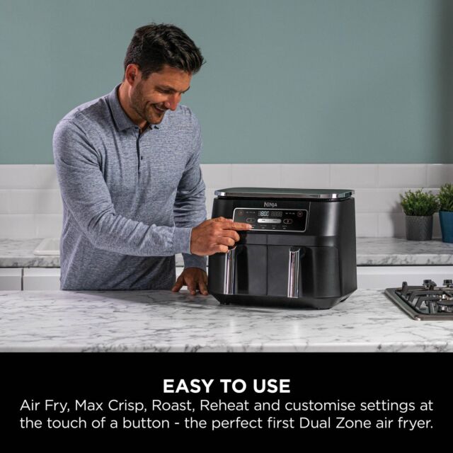 Ninja AF200UK Foodi 4-in-1 Dual Zone 7.6L Air Fryer - Black