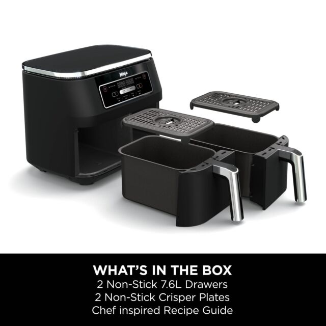 Ninja AF200UK Foodi 4-in-1 Dual Zone 7.6L Air Fryer - Black