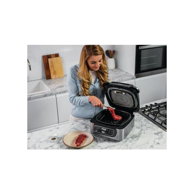 Ninja AG301UK Health Grill + Air Fryer - Black/Stainless Stee