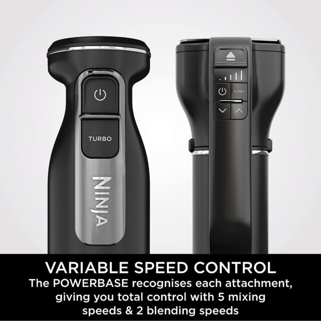 Ninja CI100UK Foodi 3-in-1 Hand Blender, Mixer & Chopper - Black