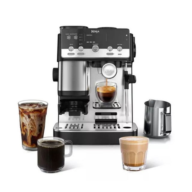 Ninja ES301UK Luxe MINI Espresso Machine Black Silver