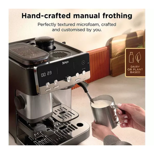 Ninja ES301UK Luxe MINI Espresso Machine Black Silver