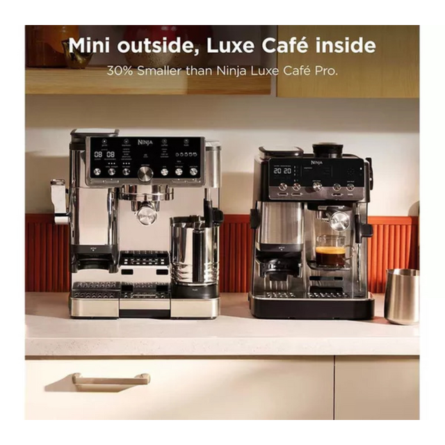 Ninja ES301UK Luxe MINI Espresso Machine Black Silver