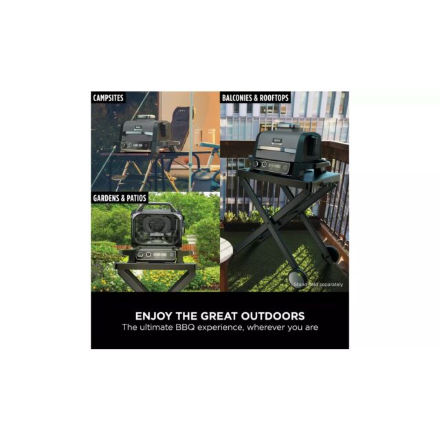 Ninja OG701UK Woodfire Electric BBQ Grill & Smoker with Woodfire BBQ Pellets