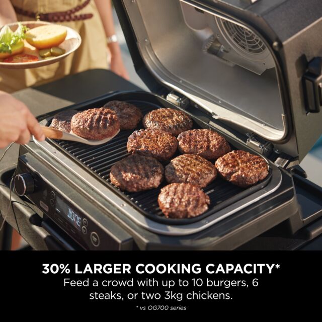 Ninja OG850UKKIT Pro XL Electric BBQ Grill & Smoker with Cover - Black