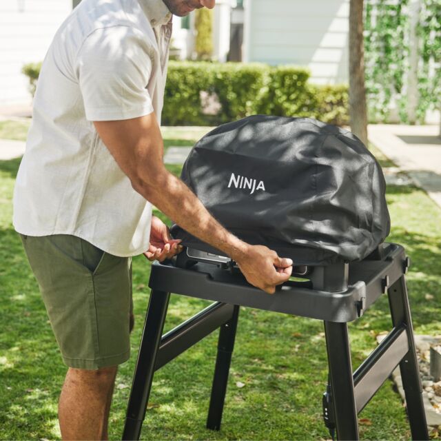 Ninja OG850UKKIT Pro XL Electric BBQ Grill & Smoker with Cover - Black