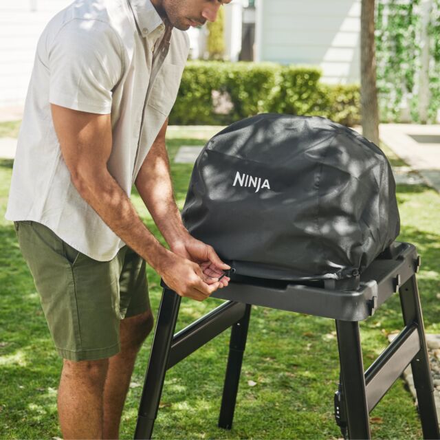 Ninja OG850UKKIT Pro XL Electric BBQ Grill & Smoker with Cover - Black