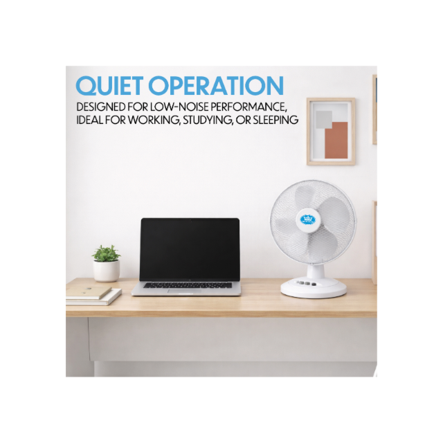 Premair HG01642 12inch Desk Fan In White 