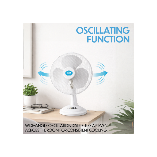Premair HG01642 12inch Desk Fan In White 