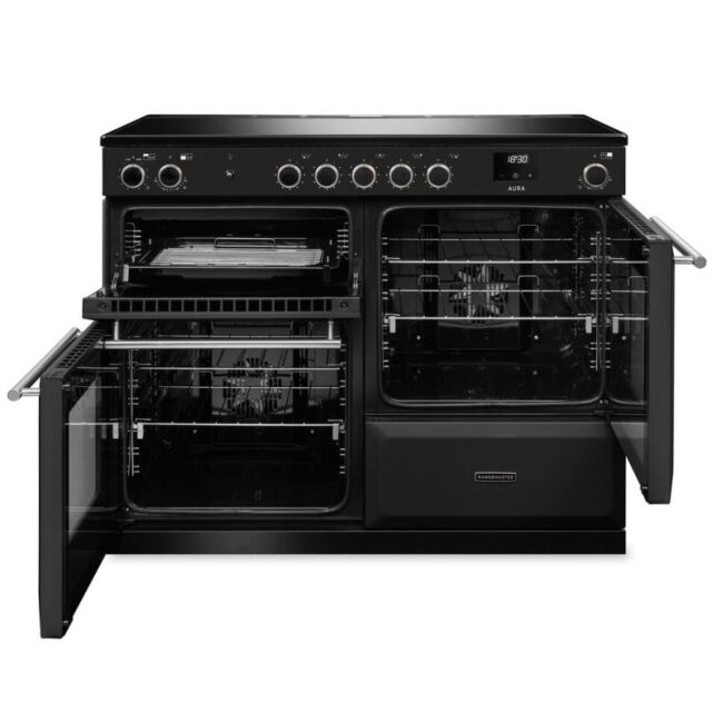 Rangemaster AURA90DFP/19276 Aura 90cm Dual Fuel Black - Onyx trim