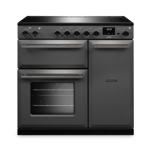 Rangemaster AURA90EIP/19285 Aura 90cm Induction Slate - Onyx trim