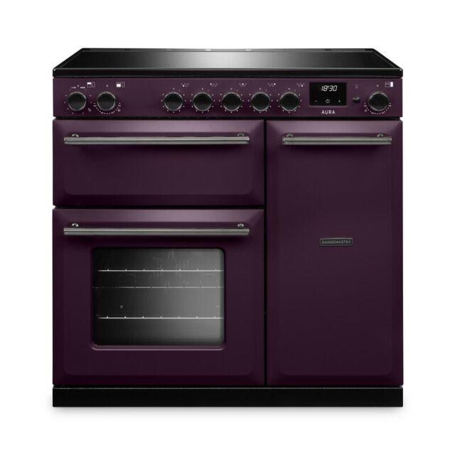 Rangemaster AURA90EIP/19290 Aura 90cm Induction Plum - Onyx trim