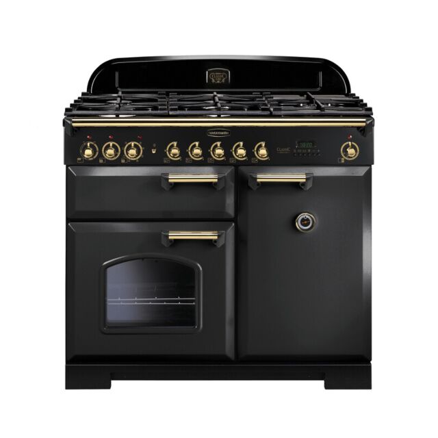 Rangemaster CDL100DFFCB/B 129540 CLASSIC DL 100 DF CHARCOAL BLACK/BRASS