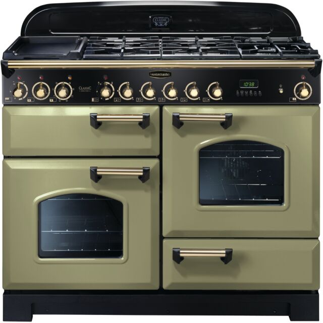 Rangemaster CDL110DFFOG/B 114470 CLASSIC DL 110 DF OLIVE GREEN BRASS