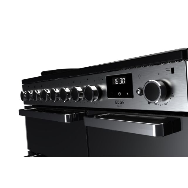 Rangemaster EDDL90EIGBLK/CM1 90Cm Edge Deluxe Induction Range Cooker - Black