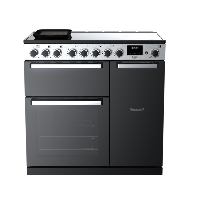 Rangemaster EDDL90EIGBLK/CM1 90Cm Edge Deluxe Induction Range Cooker - Black