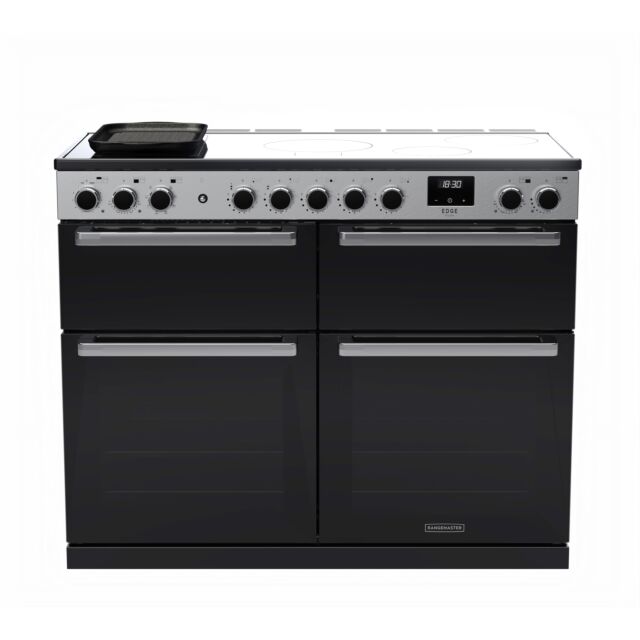 Edge Deluxe EDDLB110EIGBLK/CM1 110cm Induction Range Cooker Black Glass / Chrome