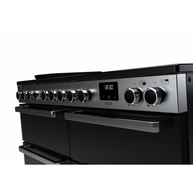 Edge Deluxe EDDLB110EIGBLK/CM1 110cm Induction Range Cooker Black Glass / Chrome