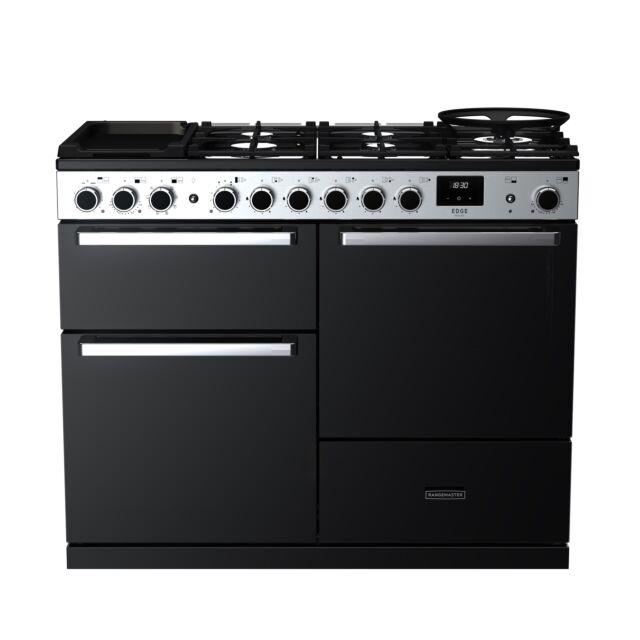 Rangemaster EDDLO110DFGBLK/CM1 110Cm Edge Deluxe Dual Fuelrange Cooker - Black 