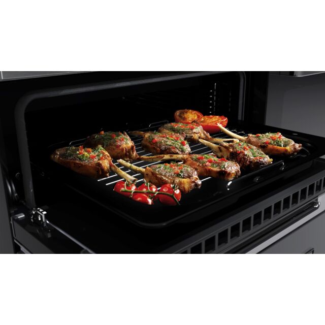 Rangemaster EDDLO110DFGBLK/CM1 110Cm Edge Deluxe Dual Fuelrange Cooker - Black 