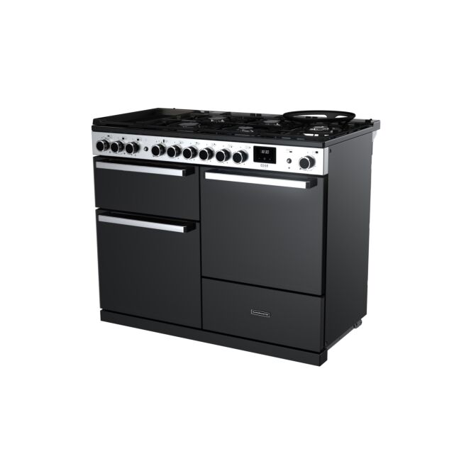 Rangemaster EDDLO110DFGBLK/CM1 110Cm Edge Deluxe Dual Fuelrange Cooker - Black 