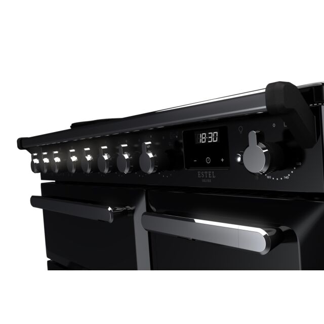 Rangemaster ESDL90EIPGBL/CM1 90Cm Estel Deluxe inductionRange Cooker Gloss Black