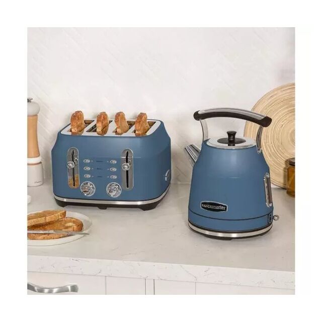 Rangemaster RMCL4S201SB 4 Slice Toaster - Stone Blue