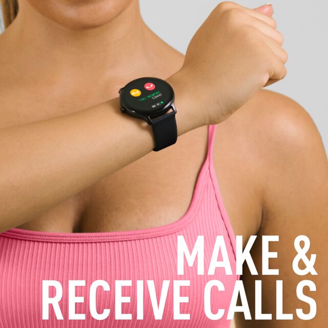 Reflex Active RA22-2182 Series 22 Black Smart Calling Watch - Black
