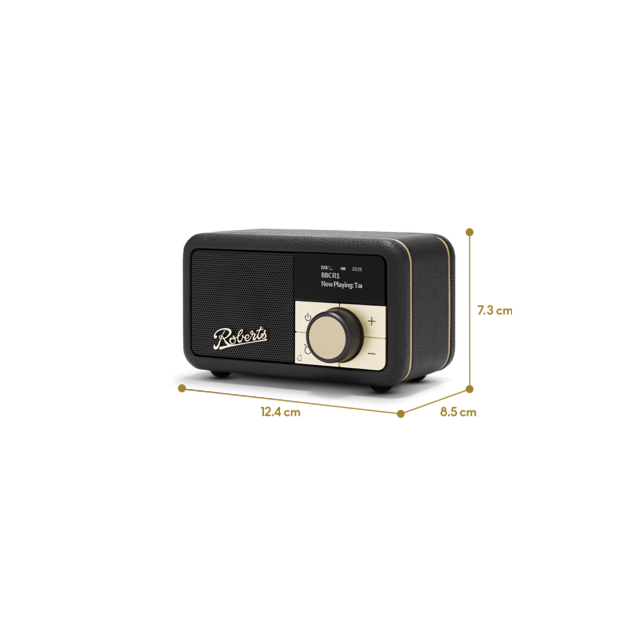 Roberts Radio REV-PETITE2BK Revival Petite2 DAB/DAB+/FM RDS Bluetooth, Rechargable battery, Alarm, T