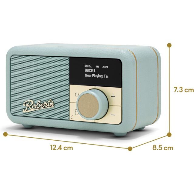 Roberts Radio REV-PETITE2DE Revival Petite2 DAB/DAB+/FM RDS Bluetooth, Rechargable battery, Alarm, T