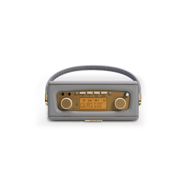 Roberts Radio REV-UNOBTDG Revival Uno' DAB/DAB+/FM radio with 2 alarms and line out in Dove Grey Blu