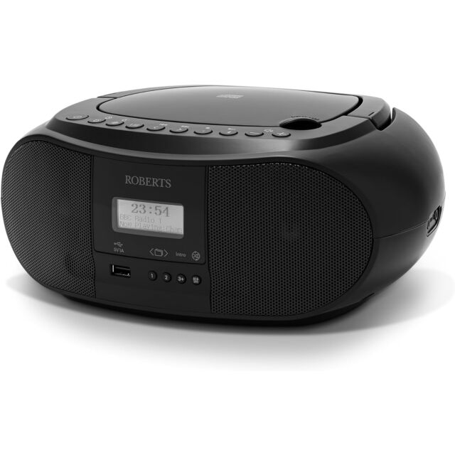 Roberts Radio ZOOMBOX4BK Portable Boombox With CD And USB
