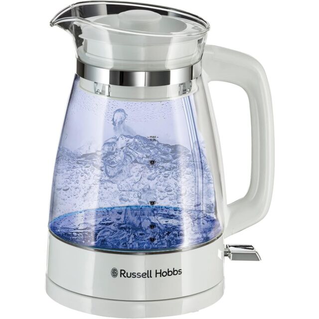 Russell Hobbs 26081 Classic Glass Kettle In White
