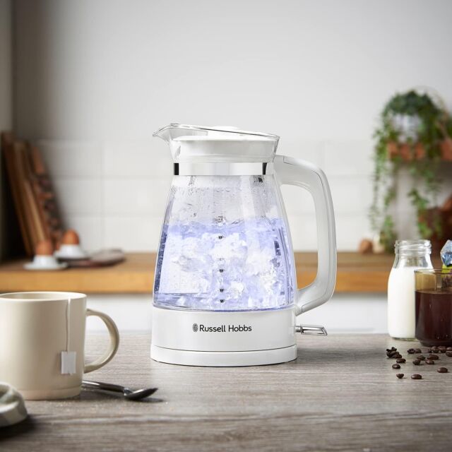 Russell Hobbs 26081 Classic Glass Kettle In White