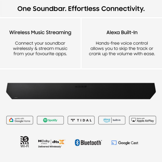 Samsung HW-Q800H 5.1.2ch Soundbar with Subwoofer Black