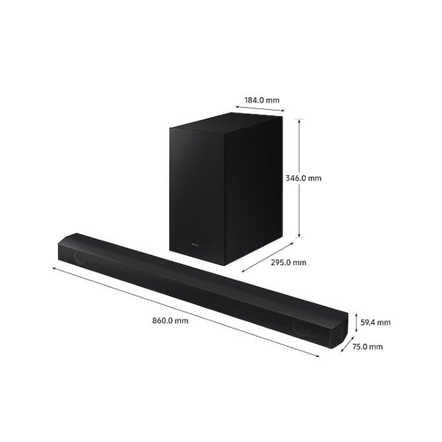 Samsung HW_B530XU Wireless Soundbar with Subwoofer and game mode - Black 